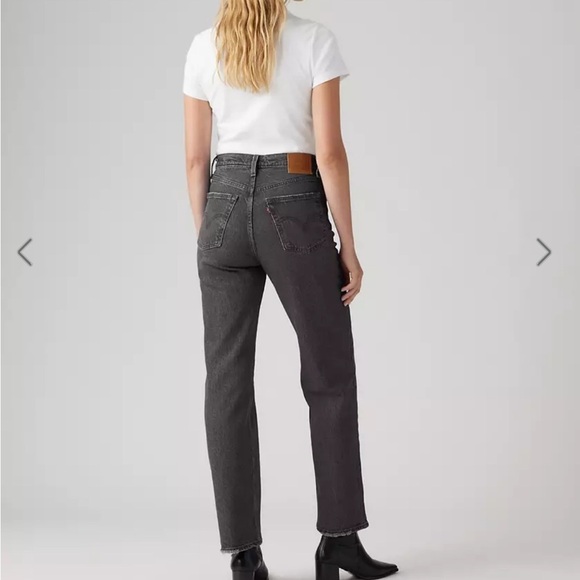 Levi’s jeans premium ribcage straight ankle high rise black button fly 31 - Picture 8 of 15